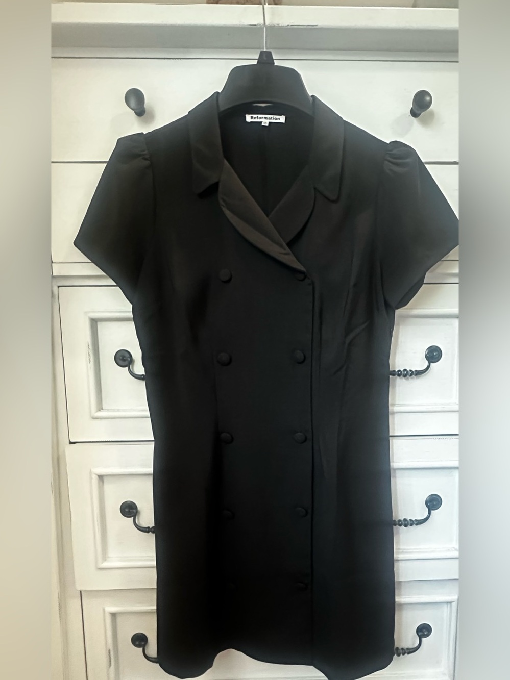 Reformation Sutton Dress Black - Size 10